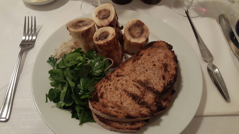 Marrow with toast